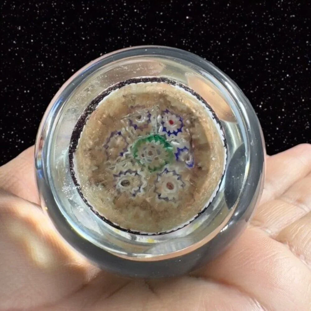 Venetian Paperweight Faceted Complex Italian Millefiori Figurine Perthshire? VTG